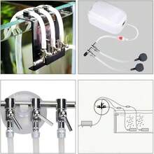 BornFeel Aquarium Air Pump Splitter 7 In 1 Set 2-Way Air Flow Control Lever Valve &Amp; 2 Non-Return Check Valves &Amp; 4 Suction Cups For Fish Tank Airline Air Tube Hose - 2-way 7-in-1 Kit - View 7