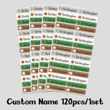 60pcs/ 120pcs/ 180pcs/ 240pcs Custom Name Sticker, Cartoon Small Fresh Cute Waterproof Modern School Supplies Label, Back To School, School Supplies, Paper Name, Category Sticker, Number Category, Customized Waterproof Name Labels For School Supplies, Personalized Stickers For Water Bottles, Lunch Boxes, And Personal Items, Warm Ambience, Autumn Home Refresh, Xmas Decoration