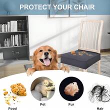 4/6 Pcs  Solid Color Dining Chair Cover Set, Dust And Stain Resistant Stretch Jacquard Removable Washable Chair Seat Cover Protector, Solid Brushed High Stretch Chair Seat Cover, Soft And Comfortable Chair Cover, Dust And Stain Resistant, Suitable For Dining Chairs, Office And Home Decoration, Dining Chair Cover, Dining Chair Cover, Kitchen Chair Cover, Dining Chair Cover Black, Gray. - Nhiều màu - Xem 7