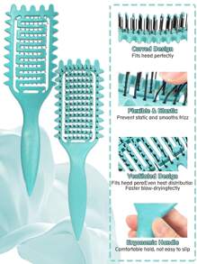 Cepillo definidor de rizos, cepillo para cabello rizado, cepillo de estilo para definir rizos, para peinar y dar forma a los rizos en todos los estilos de cabello para reducir el jalón, cepillo de cabello, peine, herramientas de cabello, productos y accesorios de cabello para barbería, salón de belleza y viaje