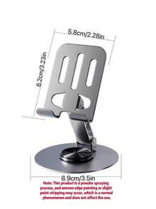 360° 可旋转可调节折叠手机支架，多种尺寸选择，采用 ABS 材料制成，多角度桌面支架，办公室必备，在线课程，适用于智能手机和平板电脑，耐用的全金属喷漆工艺，紧凑便携的桌面支架，方便的旅行配件