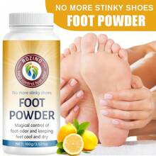 100g 荷荷巴油足部除臭粉，5秒遮盖异味，72小时持久留香，含柠檬荷荷巴油、玉米淀粉、小苏打、硅藻土、茶树油、薰衣草油，适用于腋下、足部、所有鞋子，男女通用，遮盖异味，足部护理，身体除臭剂，夏季脚汗男士必备，送礼旅行必备