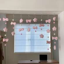 7/9 件套，可爱粉色心形窗帘，房间悬挂装饰，卧室隔断帘，家居装饰，适用于婚礼、生日派对、聚会装饰 - 多色-房間裝飾 - 查看 8