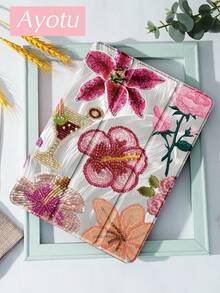 Summer Ocean Elements Case Compatible With IPad 10.2 Inch 2021/2020 IPad 9th/8th Generation,Compatible With Samsung Galaxy Tab A8 10.5 Inch 2022,Compatible With Huawei Matepad 10.4/ Tab Cover,With Pen Holder,Supports Automatic Sleep/Wake Lid - Multicolor - View 2