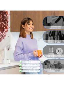 MOLOLAN Dispensador Agua Electrico, Dispensador de Agua Eléctrico Portátil, Bomba de Agua Garrafon, Bomba para Garrafon de Agua, 3 Niveles de Salida de Agua, Carga USB, Bombeo Rápido,Dispensador de Agua Potable Bomba de bajo Ruido Carga USB Bomba de automática Water Dispenser Dispensador de Botella de Agua portátil eléctrico para Cocina Hogar Oficina (Blanco) - Blanco - Ver 10