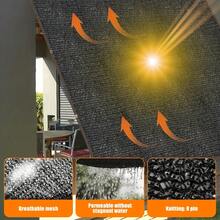 Malla multifuncional para nieve de alta densidad y transpirable con rayas de colores, protección UV de alta densidad, a prueba de nieve, anticongelante, adecuada para terrazas, picnics, cocheras, jardines, balcones, pabellones de pasillos, playas, patios y techos, fácil de instalar, esquinas reforzadas, bordes duraderos y resistentes. - Negro - Ver 5