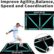New Football Training Mat, Football Footwork Training Equipment Mat, Improve Indoor Speed And Coordination, With Inspiring Slogans, Immersive Training, Children's Festival Birthday Gift