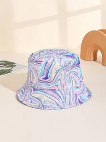1 pezzo Cappello a secchio reversibile da donna a fantasia tie-dye, cappello estivo pieghevole per protezione dal sole, adatto per uso quotidiano e viaggi