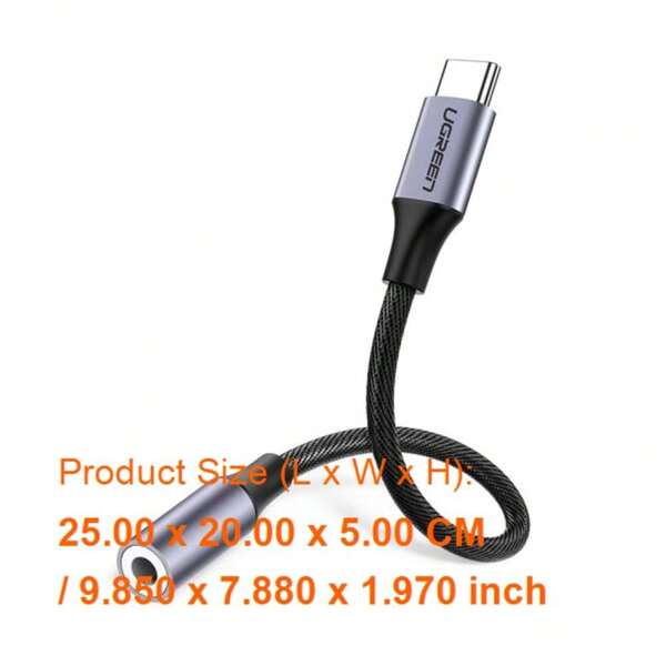 80154 USB-C To 3.5mm Audio Adapter For Headphones - High-Resolution DAC, Compatible With Smartphones, Tablets, And Laptops - Portable And Lightweight Design For On-The-Go Listening