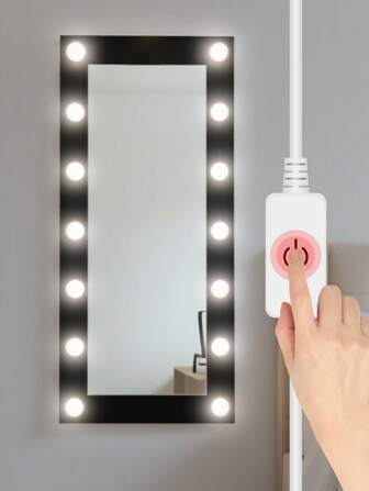 LED Lady Beauty Vanity Lamp Dressing Table USB 5V Touch Sensor Switch Stepless Dimmable Professional Mirror Cabinet Makeup Wall Light Indoor Washroom Bathroom Cloakroom Bedroom Night Lights Adjustable Brightness No Flicker Eye Protection Energy Saving Home Night Decoration Lighting Natural White (Rotating Shrink Wires) 2/6/10/14Bulbs White/Pink