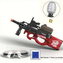 Water Gel Ball Blaster ,Foam Blaster P90 Full Configuration. - Red - View 6