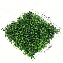 1/4/10 piezas Paneles de pared de hierba artificial Boj verde follaje Telón de fondo de pared vegetal Seto artificial Planta espesa protegida contra los rayos UV Pantalla de privacidad para decoración de jardín interior y exterior