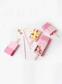20pcs/Set Blue + Pink Ice Cream Candy Box, Cookie Box, Gift Box, Wedding & Party Supplies