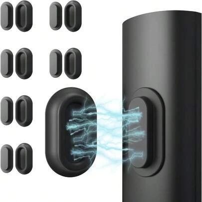 Magnetic Remote Control Holder SelfAdhesive Wall Mount 6Pack Upgraded Silicone Organizer Storage Solution For Home Office TV Fan And Air Conditioner Remotes Black