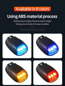 1/2/4pcs Solar Powered Wireless No Drill Truck Roof Lights, Solar Powered With Auto Sensor