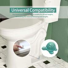 4Pcs Toilet Bolt Covers Decorative, Ceramic Toilet Screw Cover Caps, Cute Toilet Caps For Bottom Of Toilet, Tall Toilet Floor Bolt Caps, Easy Installation - Rùa xanh + rùa xanh lá - Xem 6