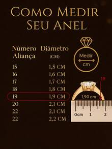 18k Gold Plated Couple's Ring Kit - Vàng - Xem 4