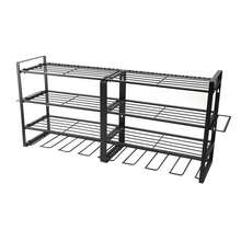 4 Layers 8 Slots Wall Mount Power Tool Organiser Garage Tool Holder Organiser Rack - Black - View 3
