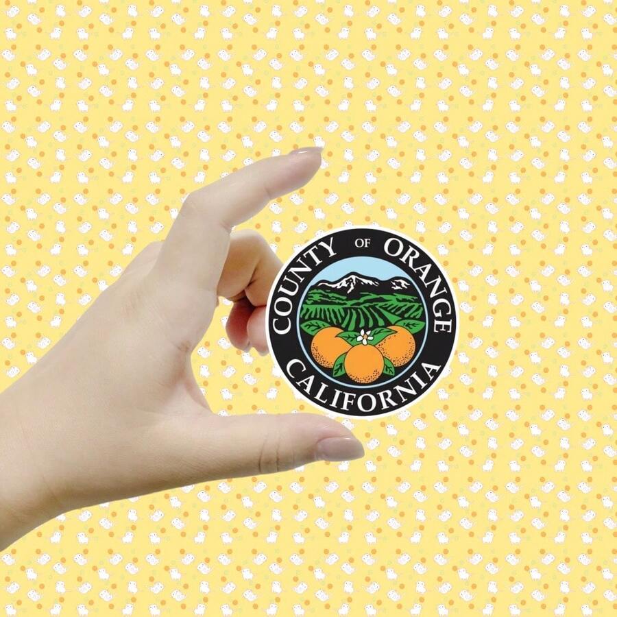 Orange County California Stickers, Suitable For Car Bumpers, Cups, Tablets, Mobile Phone Cases, Etc., Disposable Stickers