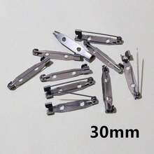 50 件 15-40 毫米胸针夹底座别针胸针设置空白底座适用于 DIY 珠宝制作用品 - brooch base - 查看 10