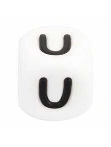 10 piezas Cuentas de silicona de 12 mm con letras - Kit de fabricación de joyas personalizado para pulseras DIY, collares, bolígrafos con cuentas, dijes y regalos - Accesorios de alta calidad para aficionados creativos a la manualidad - 26 cuentas de silicona con letras del alfabeto - Ver 25