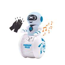 POWERMAN® Roller - Perfectly Balanced One-Wheeled Robot With Sound And Light Effects - Blue and White - View 4