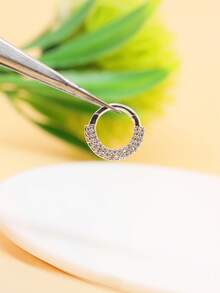 1 chiếc khuyên tai đá Cubic Zirconia, khuyên mũi, khuyên sụn mũi. - Bạc - Xem 17
