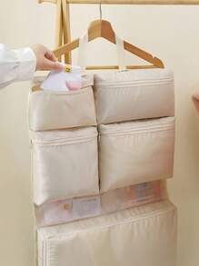 1 pieza Bolsa organizadora de viaje plegable 6 en 1, bolsa de almacenamiento de gran capacidad y multiusos con múltiples bolsillos, apta para equipaje, ropa interior, ropa, pantalones, accesorios de viaje, cosméticos, cuidado de la piel, adecuada para viajes, vacaciones, playa, vuelta al colegio