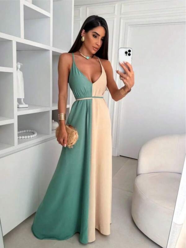 Vestido Feminino Longo Biocolor Confortavel Festa Cha Revelação