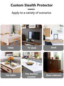 1 buc. Material transparent din PVC, grosime 1,0 mm/1,5 mm/2,0 mm, dreptunghiular, minimalist, pentru protecția suprafeței mobilierului, din cristal, potrivit pentru măsuța de cafea, noptieră, dulap, masă, birou de calculator, birou de birou și diverse suprafețe de mobilier, sticlă moale de protecție, față de masă, esențială pentru viața de zi cu zi, aplicabilă pentru toate anotimpurile