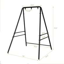 133*137*180cm Wrought Iron Four-Legged Standing 200kg Three Rings Hanging Chair Frame - Black - View 9