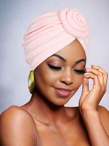 Awegeo 女士纯色头巾，带装饰细节 - 休闲时尚头巾，适合居家和日常佩戴 - 彩色 - 查看 17