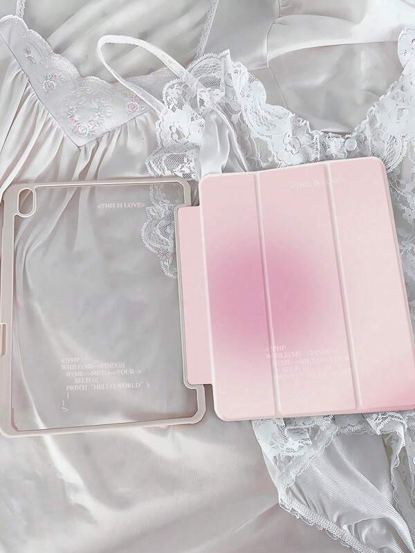 The Beautiful And Cute Pink Color-Coated Letter Double-Sided Acrylic Transparent Crystal Back Cover Is Shockproof. It Is Suitable For IPad 7th, 8th (10.2 Inches) And 10th Generation Protective Cases. It Has A Built-In Pen Slot And Supports Sleep And Wake Functions. It Is A Holiday Gift And A New Year Gift.