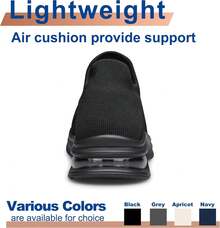 Mens Walking Shoes Slip On Lightweight Running Shoes Workout Athletic Tennis Shoes Gym Sneakers-2025 - 藏蓝色 - 查看 11