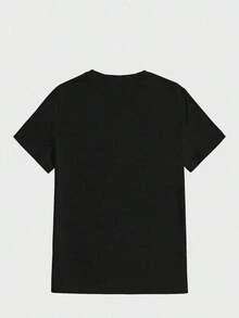 Men's Casual Cotton T-Shirt With Mountain Print – Short Sleeve, Round Neck, Beige, Outdoor Adventure Design, Machine Washable, Summer Essential For Casual Attire, Outdoor Clothing | Mountain Print Shirt | Comfortable Wear, Vacation T Shirt - Black - View 2