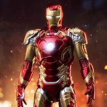 漫威钢铁侠系列 4 英寸 MK43 艺术雕像模型摆件可动人偶，手工制作，可作为礼物 - MK43 - 查看 2