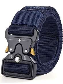 帆布腰带，男士快拆户外运动裤腰带，休闲工作裤腰带，理想的情人节礼物之选，适合休闲、商务、男友、丈夫、父亲等男士场合，日常穿着，时尚百搭，适合青少年、户外、度假、运动、旅行、街头、波西米亚风、复古秋季、万圣节等秋冬季配饰，适合青少年、青年、男士，休闲、户外、运动、度假、毕业礼物、生日礼物、日常穿着 - A - 查看 6