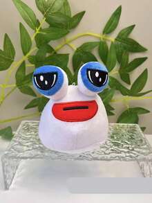 1个可爱宠物外星人Pou毛绒玩偶 - 送给孩子的完美礼物，毛绒玩偶 - 可爱的毛绒动物玩偶，配有钥匙扣、包包挂饰和钱包装饰 - 彩色 - 查看 10