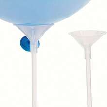 50/100个塑料气球夹和杆，适用于婚礼、生日、周年纪念、派对、简易透明气球拱门 - 透明色 - 查看 3