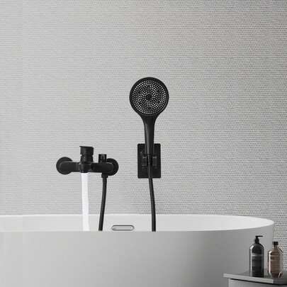 YUNRUX Black Bathtub Faucet Shower Set Bathtub Waterfall Faucet Mixer Tap