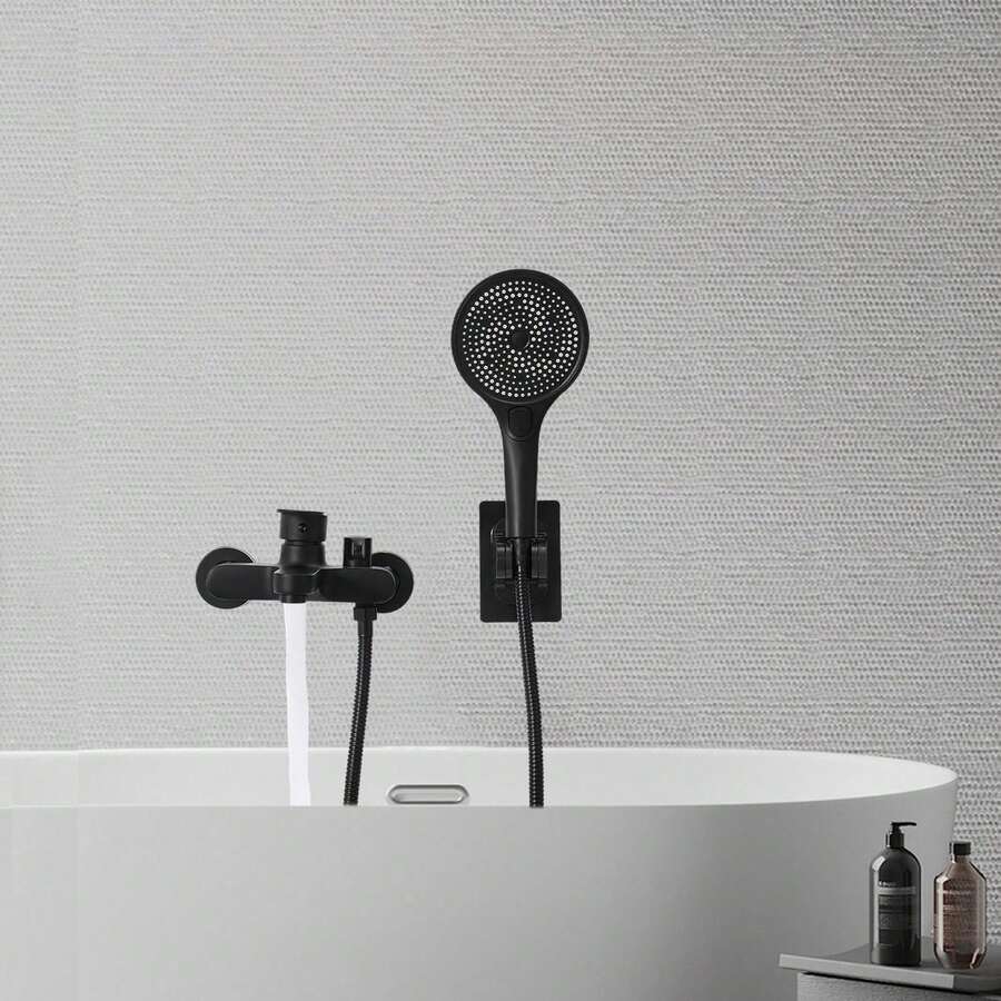YUNRUX Black Bathtub Faucet Shower Set Bathtub Waterfall Faucet Mixer Tap