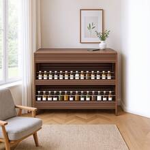 Advwin 118" Extendable Dining Table With Storage, Folding Multipurpose Table For 2-12 People, Modern Wooden Table For Meetings, Weddings, Office, Party - 棕色 - 查看 11