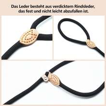 Dog Leash For Small Dogs, Dog Leash With Buffer Spring, Retriever Leash Hunter Leash 2.5 Meters Long X 1 Cm, Sturdy Carabiner, Adjustable Length Of The House Leash Black - Black - View 5