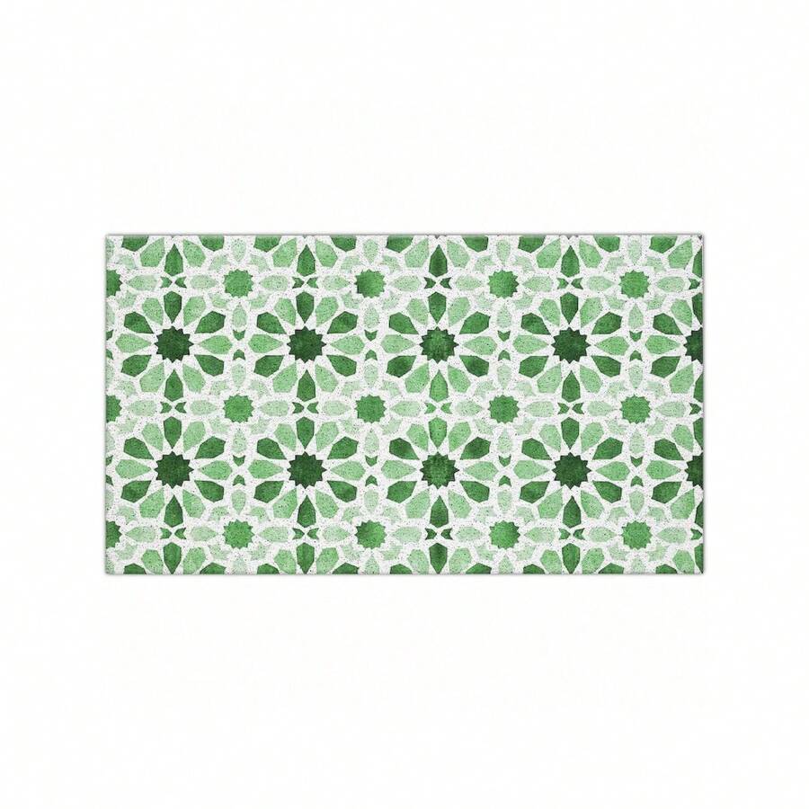 Floral Boho Welcome Door Mats Doormat Outdoor Indoor Entrance, Indoor Door Mats For Entryway, Entrance Door Mat, Non-Slip Rubber Backing Doormat Low Profile Welcome Door Mat For Entryway Indoor Outdoor Rug For Front Door, Entrance, Kitchen,Yard-16"X24", 18"X30" - màu xanh lá - Xem 1