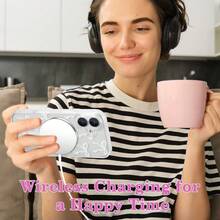 Magnetic For IPhone 16 16E 16 Pro 16 Promax 16 Plus 15 14 13 12 11 17/17pro/17promax/17air/17E Case, Bow Case Compatible With MagSafe, Wireless Slim Clear Ribbon Aesthetic Phone Cover Anti-Yellowing Shockproof Protective Cover For Women Girl - White - TMCX 蝴蝶結 白色 - 查看 6