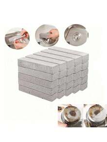 [DIY el cepillo de limpieza que desee] 1/2 piezas Bloque de lavado de piedras para barbacoa, cepillo para limpieza de barbacoa adecuado para una limpieza fuerte, post-limpieza de la barbacoa adecuada para la estufa de agarre de camping, eliminación de suciedad, limpiador de plancha de barro quemado duradero