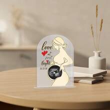 1 件超声波图片亚克力标志框套装，用于怀孕公告或婴儿出生装饰、婴儿洗礼装饰、家庭礼物、婴儿洗礼礼物