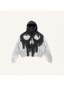 2025 New Skull Print Pocket 3D Sweater Hoodie Pullover Loose Y2k Jacket Sweater  Fashion Street - 01 - 查看 2