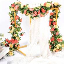 1/3PCS 94.48英寸人造花藤蔓丝绸花，防紫外线假植物，南瓜，适用于家居装饰、婚礼装饰、秋季装饰、房间装饰、厨房配件、餐厅、卧室装饰、浴室配件、万圣节装饰、圣诞节装饰、新年装饰、户外花园、新娘手捧花、拍摄道具、学校用品、开学季、校园装饰室内外装饰