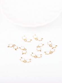 10 件/包多色水滴眼镜形吊坠，DIY 珠宝制作配件